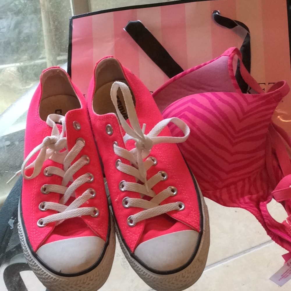 Hot pink converses